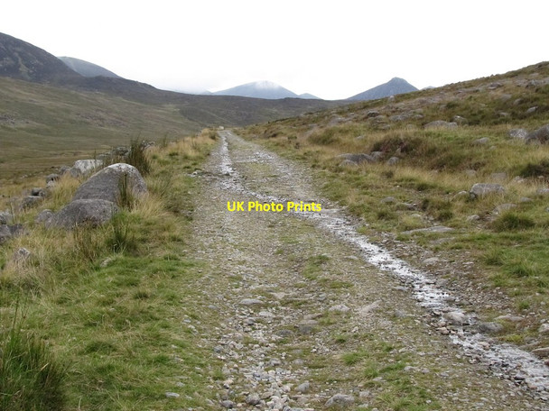 Photo 6"x4" The Banns Road with Middle Mournes in the background Attical c2011