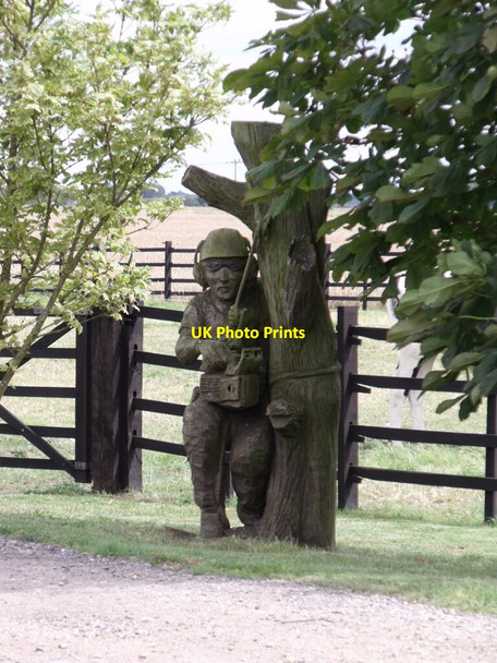 Photo 6"x4" Wooden Carving on Twelve Foot Bank Billinghay c2011