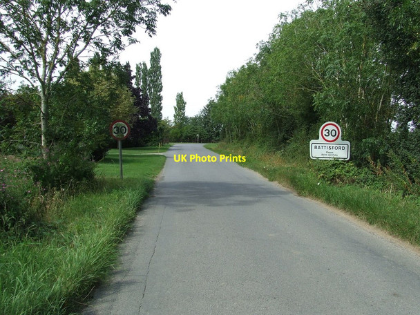 Photo 6"x4" Entering Battisford Ringshall\/TM0452 c2011