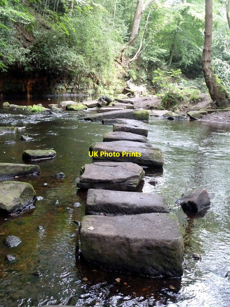 Photo 6"x4" Stepping stones over the River Rivelin Rails c2011
