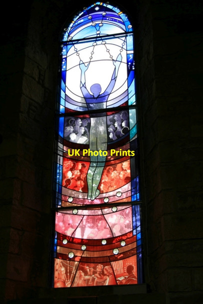 Photo 6"x4" The newest stained glass in Dornoch cathedral Dornoch c2011