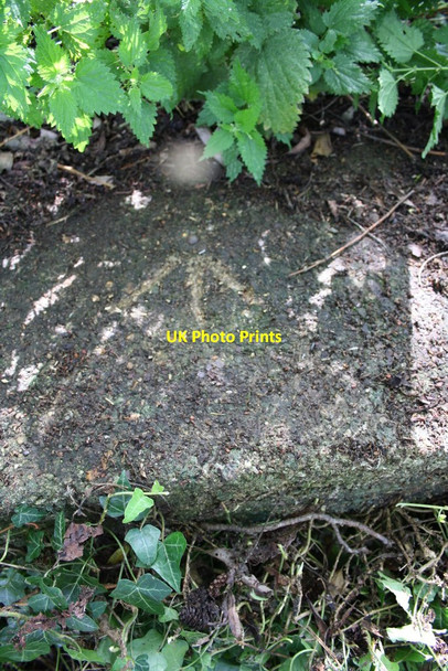 Photo 6"x4" Benchmark on abutment of bridge over Bulstake Stream Oxford\/SP5106 c2011