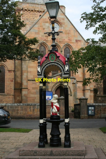 Photo 6"x4" The fountain by Dornoch cathedral Dornoch c2011