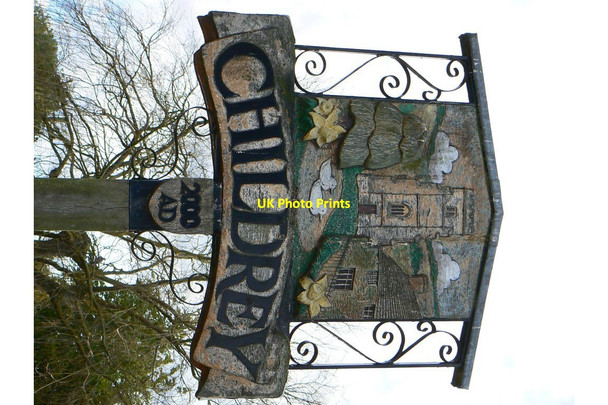 Photo 6"x4" North face of the Village Sign, Childrey Childrey c2011