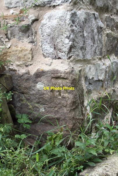 Photo 6"x4" Benchmark on Parkers Cottage, Deepdale Lane Dent\/SD7086 c2011