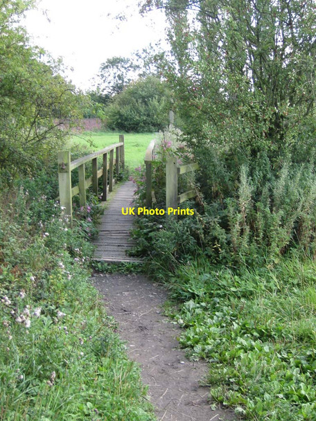 Photo 6"x4" Footbridge over The Cut Norton-on-Derwent c2011