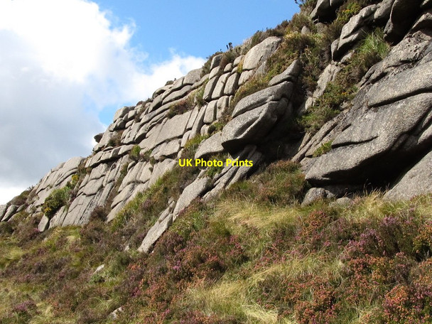 Photo 6"x4" Rock outcrop on the eastern spur of Slieve Bearnagh Kilcoo c2011