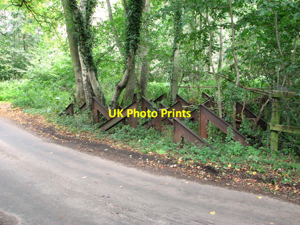 Photo 6"x4" A group of hairpin tank traps beside the River Nar, Narford West Acre c2011