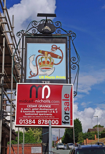 Photo 6"x4" The former Crown & Anchor (2) - sign, 115A Enville Road, Kinver Kinver c2011