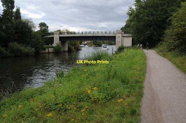 Photo 6"x4" Eastern bridge over Desborough Cut Walton-on-Thames c2011