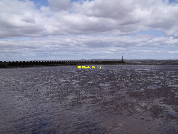 Photo 6"x4" Groyne on Cleethorpes Beach Cleethorpes c2011