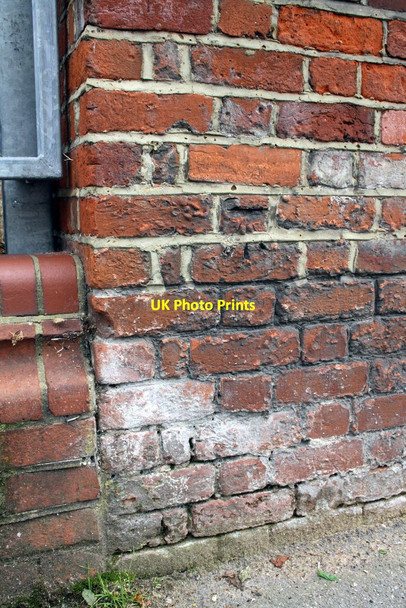 Photo 6"x4" Benchmark on outbuilding of Alfred Sutton School, Crescent Road Reading c2011
