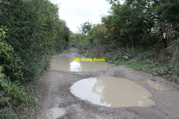 Photo 6"x4" Bad section on the Byway Moulsford c2011