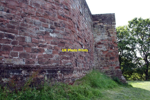 Photo 6"x4" NW corner of the castle perimeter wall Carlisle c2011