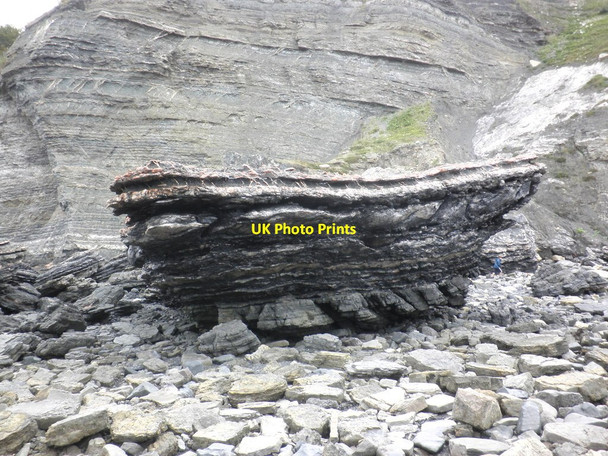 Photo 6"x4" Cliff erosion Blue Anchor\/ST0243 c2011