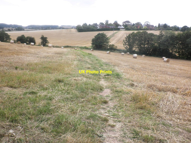 Photo 6"x4" Fields of stubble, near Bullinghope Bullinghope c2011