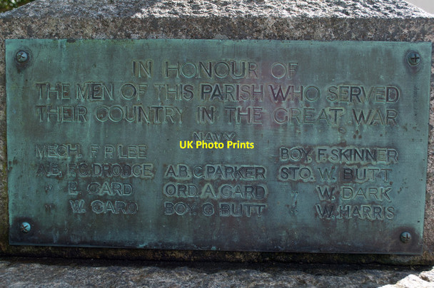 Photo 6"x4" A plaque on the left side of the War Memorial at Westleigh Westleigh\/SS4728 c2011