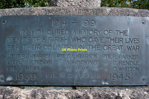 Photo 6"x4" A plaque on the front of the War Memorial at Westleigh Westleigh\/SS4728 c2011
