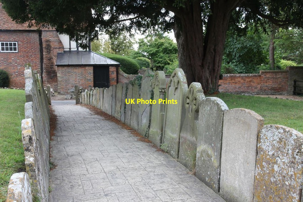 Photo 6"x4" Headstones mark the path Harwell\/SU4989 c2011