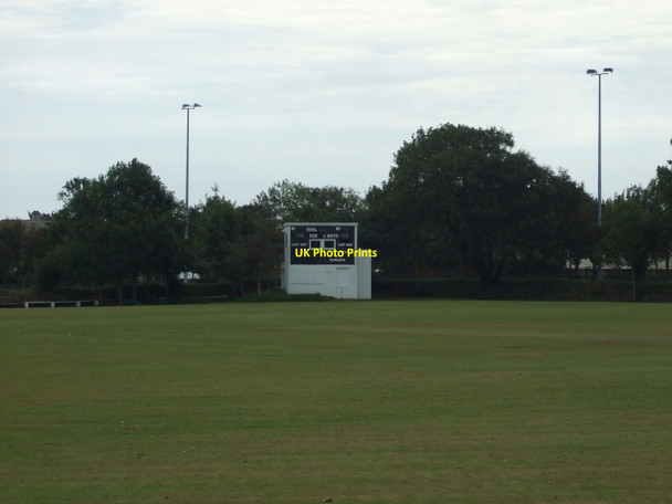 Photo 6"x4" Helston Cricket Club - Scoreboard Helston c2011