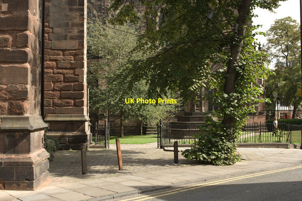 Photo 6"x4" Buttress and Bench Mark, Chester Cathedral Chester c2011
