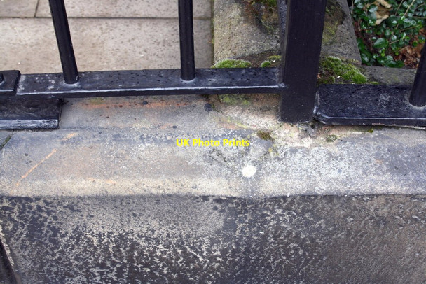 Photo 6"x4" Benchmark on wall in front of #41 Chiswick Street Carlisle c2011