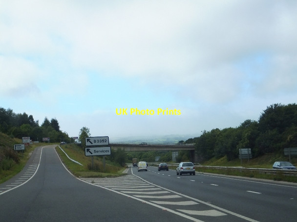 Photo 6"x4" A38 exit to B3352 and road to Dartmoor Ashburton c2011