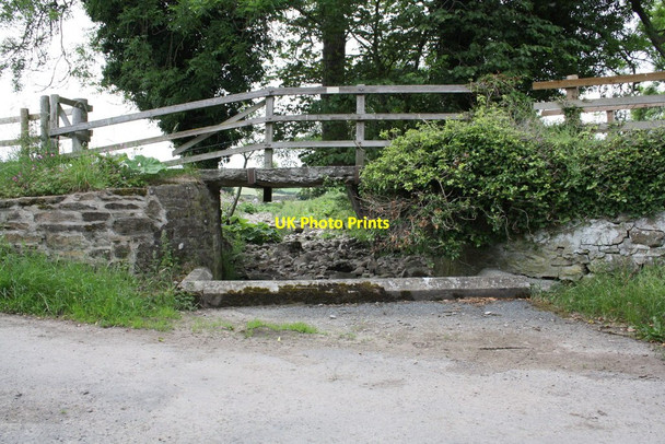 Photo 6"x4" Wooden Bridge over stream at Low Thoresby Castle Bolton c2011