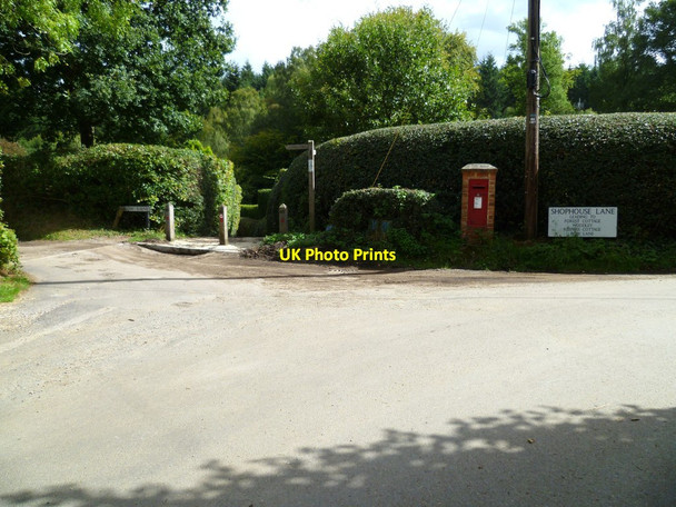 Photo 6"x4" Sharp bend on Shophouse Lane Farley Green\/TQ0645 c2011