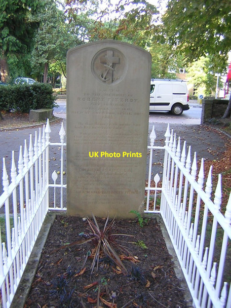 Photo 6"x4" All Saints Church, Upper Norwood: grave of Admiral Robert Fitzroy Penge c2011