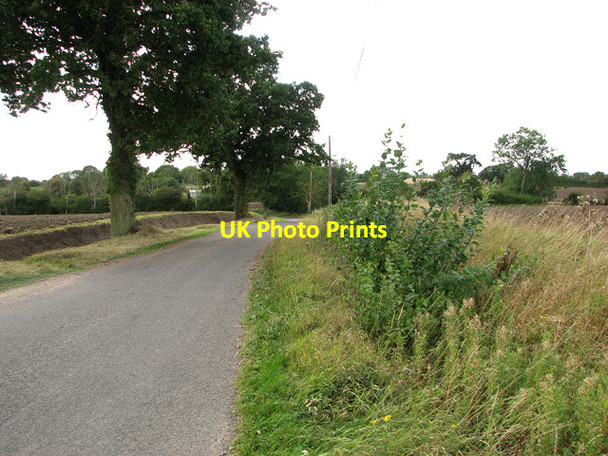 Photo 6"x4" Lane to Whitepost Corner Chippenhall Green c2011