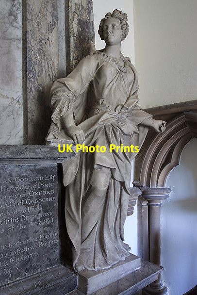 Photo 6"x4" Edward Goddard monument - St Martin's church, East Woodhay (detail - 2) East Woodhay c2011