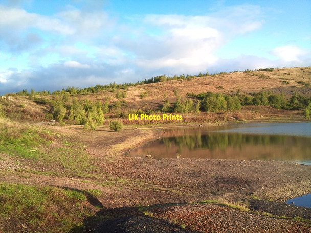 Photo 6"x4" Silverdale Colliery lake Blank Bank c2011