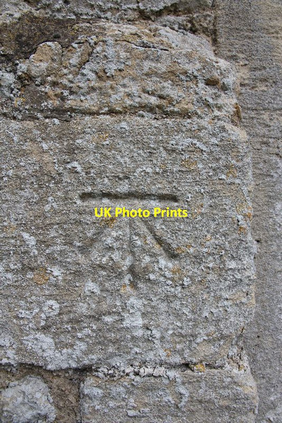 Photo 6"x4" Benchmark on St Michael and All Angels Steventon\/SU4691 c2011