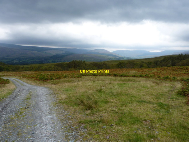 Photo 6"x4" The Lairig track and fields above Coirechoille farm Inverroy c2011