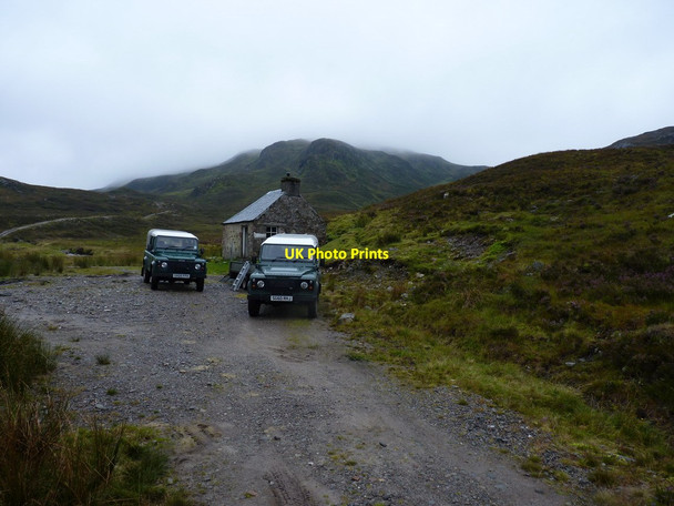 Photo 6"x4" Estate landies at the bothy Allt a' Ch\u00f9il Choirean c2011