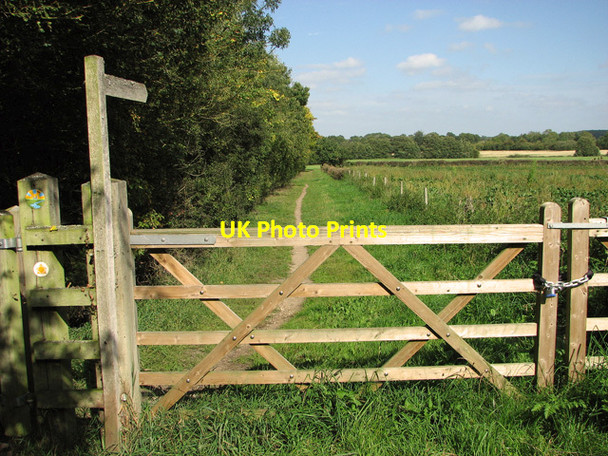 Photo 6"x4" Footpath east of the A11 road, Silfield Wymondham\/TG1101 c2011