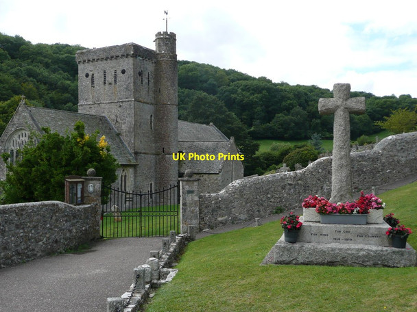 Photo 6"x4" Branscombe Church and War Memorial Branscombe c2011