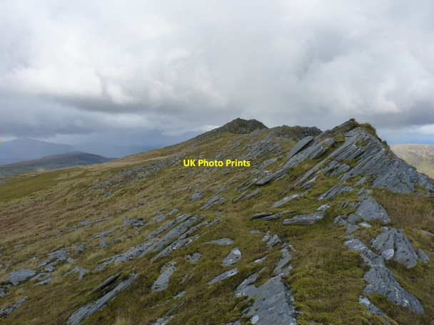 Photo 6"x4" Along the narrow ridge of Tigh M\u00c3\u00b2r na Seilge Tigh M\u00f2r na Seilge c2011