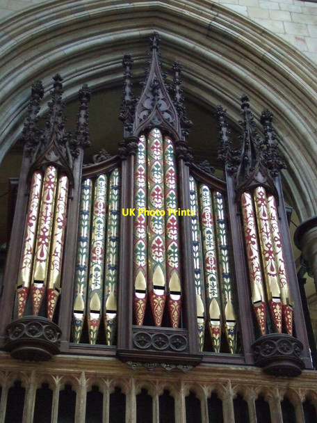 Photo 6"x4" Organ in Beverley Minster, Pipe details Beverley c2011