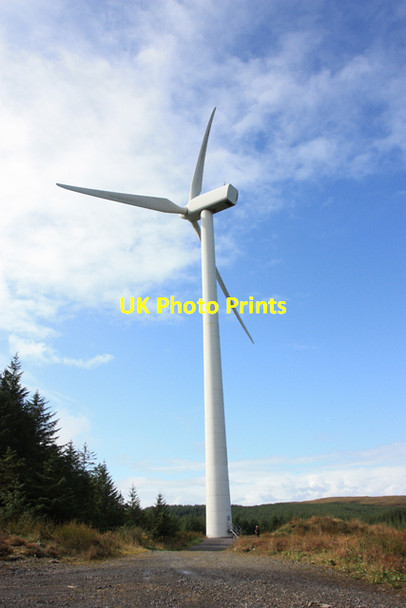 Photo 6"x4" Wind Turbine Drochaid Burn c2011
