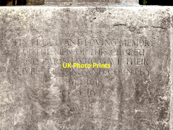 Photo 6"x4" War Memorial (inscription) Stretford\/SJ7994 c2011