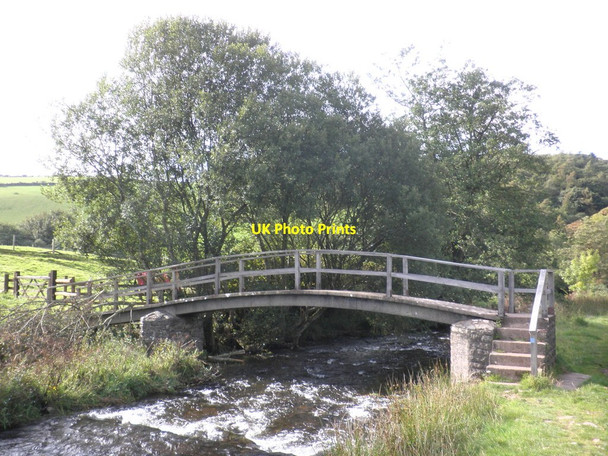 Photo 6"x4" Footbridge, over the Oare Water Malmsmead c2011