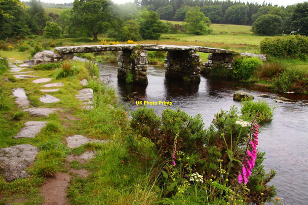 Photo 6"x4" The clapper bridge over the East Dart River Bellever c2011
