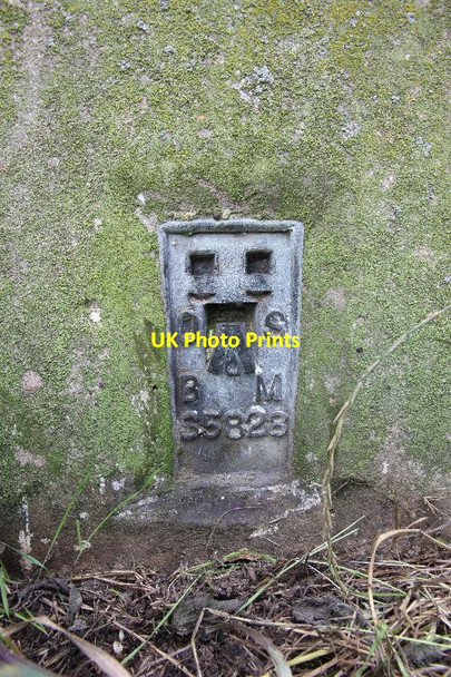 Photo 6"x4" Benchmark on the Pillar Milton Hill\/SU4790 c2011