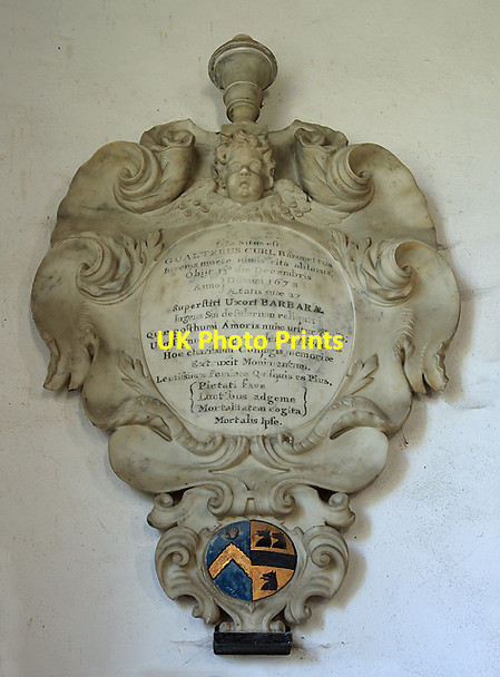 Photo 6"x4" Walter Curl wall monument - St Peter's church, Soberton Soberton c2011