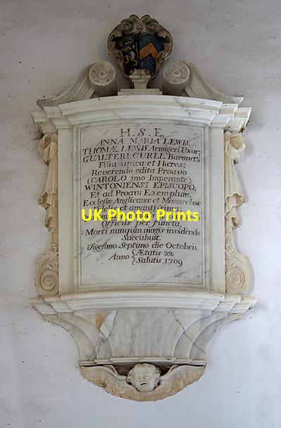 Photo 6"x4" Memorial of Anna Maria Lewis - St Peter's church, Soberton Soberton c2011