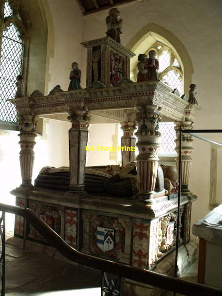 Photo 6"x4" Tomb of Sir Thomas St Paul  and wife, St Lawrence Church, Snarford Snarford c2011