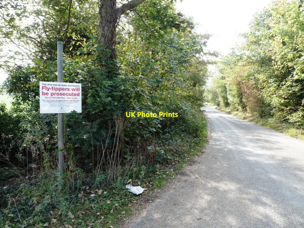 Photo 6"x4" Warning to fly-tippers, Hazel Lane Hampole c2011