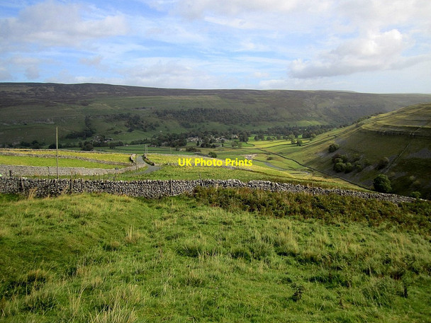 Photo 6"x4" Fields above Cowside Beck Arncliffe c2011